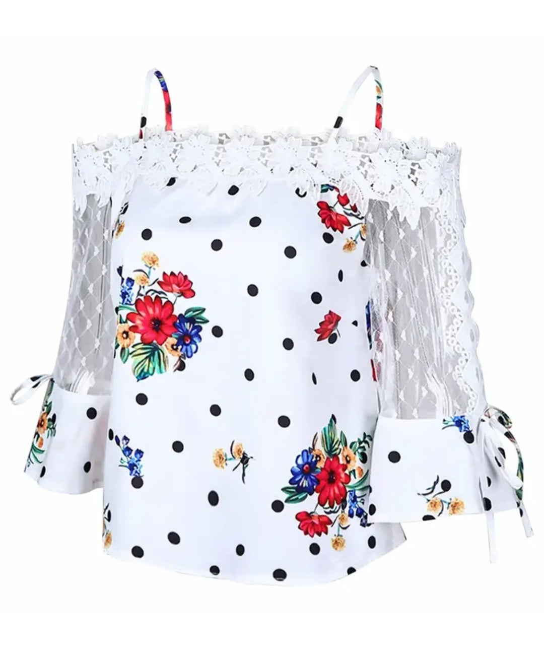 Floral Print Blouse, Casual Cold Shoulder Blouse For Spring, Women's Clothing