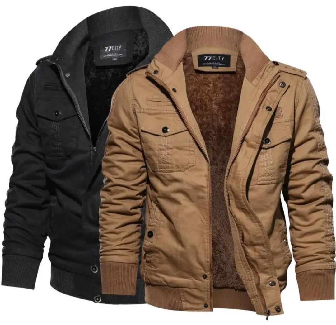 Men Winter Jackets Cargo Jackets Thicker Warm Down Jackets Balck Casual Winter Coats High Quality Male Multi-pocket Coats