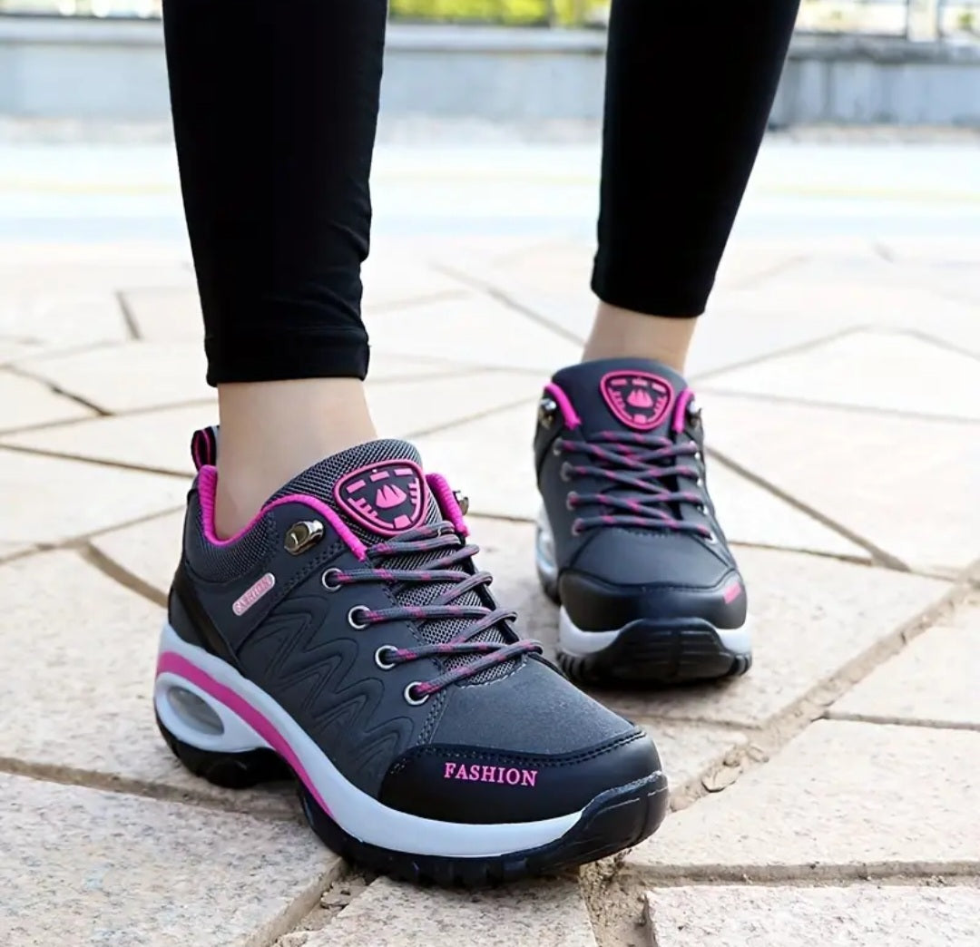 Women's Low Top Hiking Sneakers, Waterproof Low Top Outdoor Trekking Sports Shoes, Casual Walking & Running Trainers