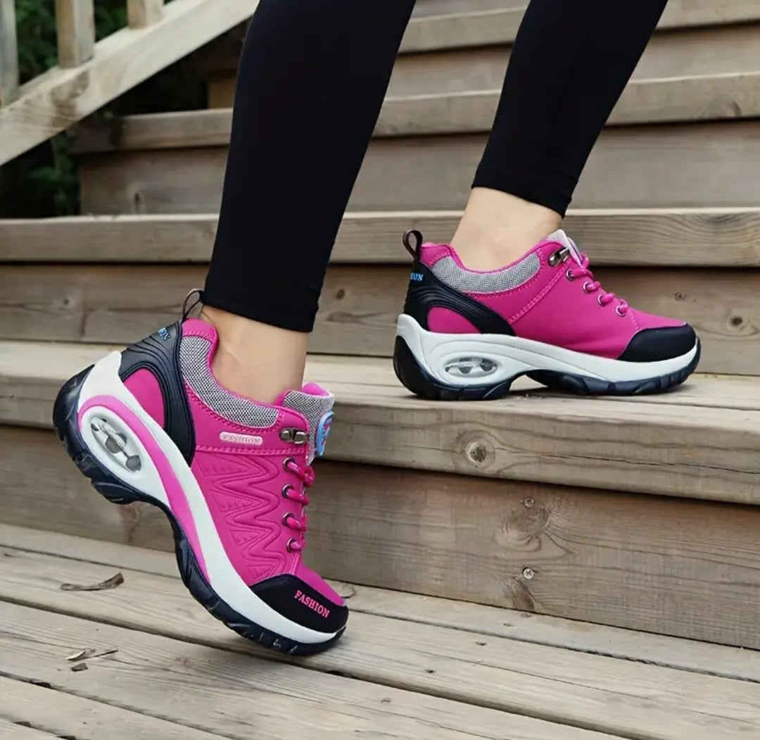 Women's Low Top Hiking Sneakers, Waterproof Low Top Outdoor Trekking Sports Shoes, Casual Walking & Running Trainers